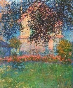 Peinture sur toile de Claude Monet, The Artist’s House in Argenteuil, 1876 reproduction peinte à la main