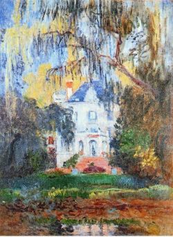 Peinture sur toile de Claude Monet The House At Yerres 1876 reproduction peinte à la main