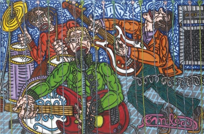 Combas Groupe Avec Chanteur Et Pull A Tricot Vert - 1995