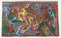 Peinture sur toile de Combas Sans Titre 1987 reproduction peinte à la main