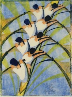 Peinture sur toile de Cyril Power The Eight 1930 reproduction peinte à la main