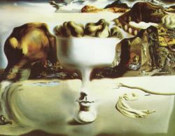Dali Apparition Of Face And Fruit Dish On A Beach reproduction peinte à la main