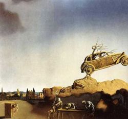 Dali Apparition Of The Town Of Delft reproduction peinte à la main