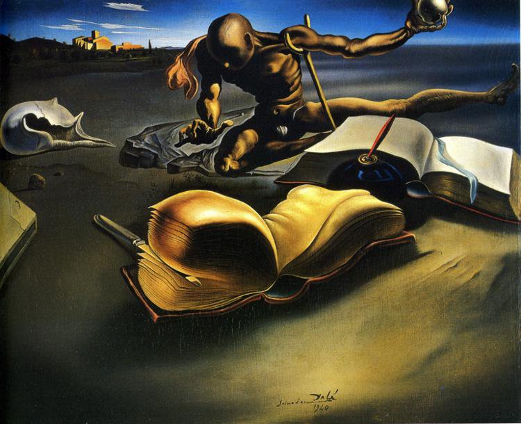 Dali Book Transforming Itself Into A Nude Woman