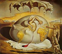 Dali Geopoliticus Child Watching The Birth Of The New Man reproduction peinte à la main