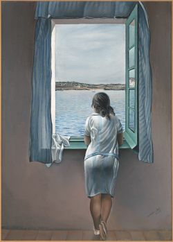 Dali, Jeune Fille à la fenêtre reproduction peinte à la main