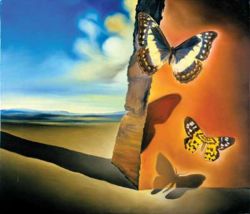 Dali Landscape With Butterflies reproduction peinte à la main