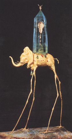 Dali Space Elephant reproduction peinte à la main