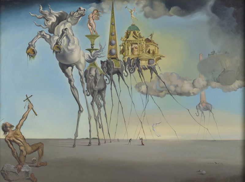 Dali Temptation Of St Anthony - Belgium Museum Copy