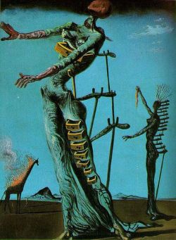 Dali The Burning Giraffe reproduction peinte à la main