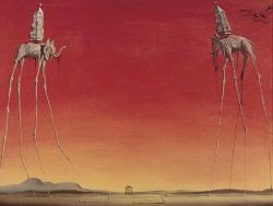Dali The Elephants reproduction peinte à la main