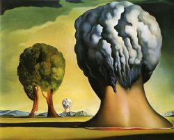 Dali Three Sphinxes Of Bikini 1947 reproduction peinte à la main