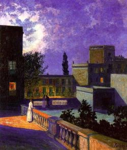 Peinture sur toile de Dario De Regoyos Y Valdes Nocturno 1889 reproduction peinte à la main