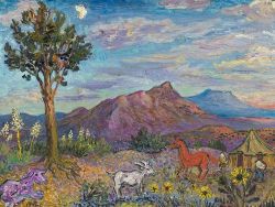 Peinture sur toile de David Burliuk Landscape In New Mexico - 1942 reproduction peinte à la main