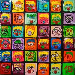 Peinture sur toile de David Ferreira, Warholizéeee reproduction peinte à la main