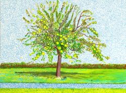 Peinture sur toile de David Hockney Apple Tree reproduction peinte à la main