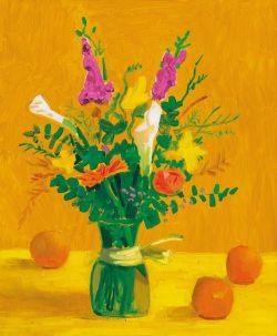 David Hockney Birthday Bouquet 1996 reproduction peinte à la main