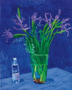 Peinture sur toile de David Hockney Iris With Evian Bottle 1996 reproduction peinte à la main