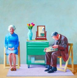 Peinture sur toile de David Hockney My Parents 1977 reproduction peinte à la main