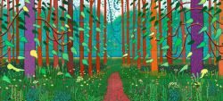 Peinture sur toile de David Hockney The Arrival Of Spring In Woldgate East Yorkshire reproduction peinte à la main