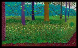 Peinture sur toile de David Hockney Under The Trees Bigger reproduction peinte à la main