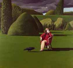 Peinture sur toile de David Inshaw The Raven - 1971 reproduction peinte à la main