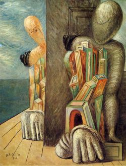 Peinture sur toile de De Chirico, Archéologistes reproduction peinte à la main