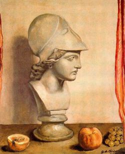 Peinture sur toile de De Chirico, Buste de Minerve reproduction peinte à la main