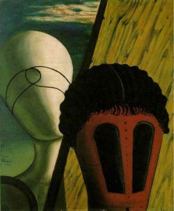 Peinture sur toile de De Chirico, Deux têtes reproduction peinte à la main