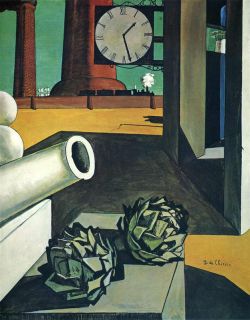Peinture sur toile de De chirico, La conquête du philosophe reproduction peinte à la main