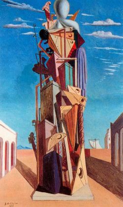 Peinture sur toile de De Chirico, La merveilleuse Machine reproduction peinte à la main