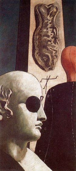 Peinture sur toile de De Chirico, La nostalgie du poète reproduction peinte à la main