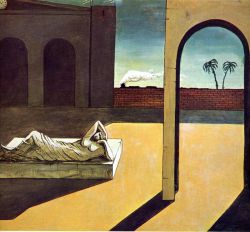 Peinture sur toile de De Chirico, La récompense du devin reproduction peinte à la main