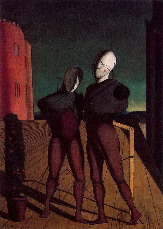 De Chirico, Le duo - Modèles de la tour rouge