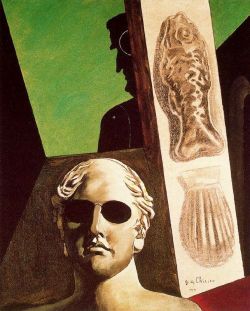 Peinture sur toile de De Chirico, Portrait de Guillaume Apollinaire reproduction peinte à la main
