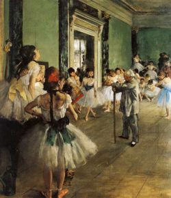 Peinture sur toile de Degas-the-dancing-class-1874 reproduction peinte à la main