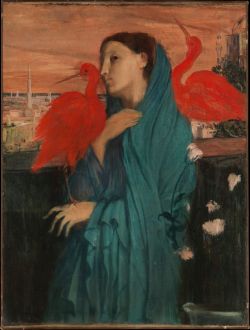 Peinture sur toile de Degas Young Woman With Ibis reproduction peinte à la main