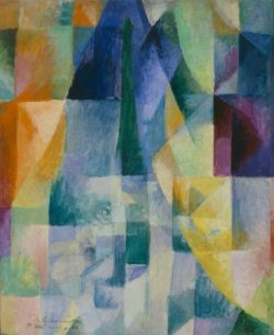 Peinture sur toile de Delaunay, Fenêtres simultanées reproduction peinte à la main