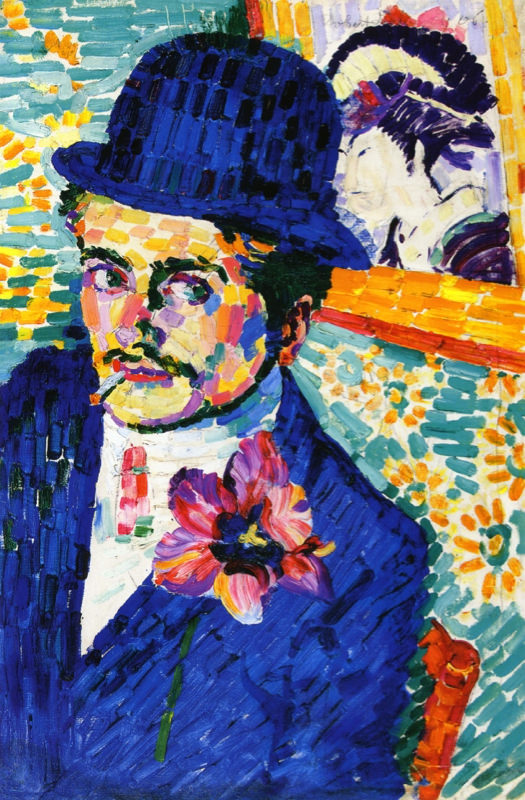 Delaunay, Homme avec une tulipe - Portrait de Jean metzinger