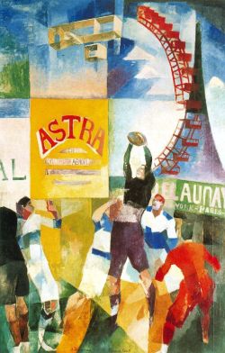 Peinture sur toile de Delaunay, L'équipe de Cardiff reproduction peinte à la main