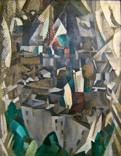 Peinture sur toile de Delaunay, La ville no2 reproduction peinte à la main
