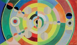 Peinture sur toile de Delaunay, Relief-disques reproduction peinte à la main