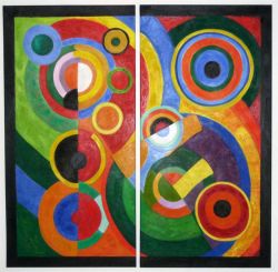 Peinture sur toile de Delaunay, Rhythme -1912 reproduction peinte à la main