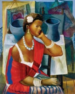Peinture sur toile de Di Cavalcanti Retrato De Mulata 1955 reproduction peinte à la main