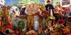 Peinture sur toile de Diego Rivera, Glorieuse victoire - Gloriosa Victoria reproduction peinte à la main