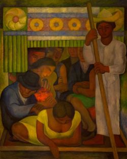 Peinture sur toile de Diego Rivera La Canoa De Las Flores 1931 reproduction peinte à la main