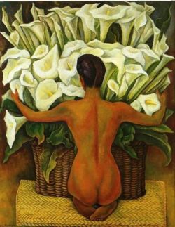 Peinture sur toile de Diego Rivera Nude With Callas - 1944 reproduction peinte à la main