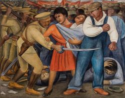 Peinture sur toile de Diego Rivera The Uprising 1931 reproduction peinte à la main