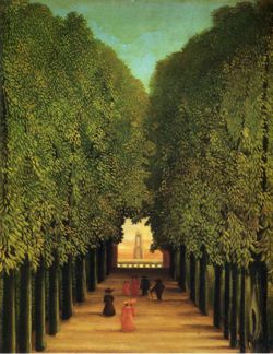 Peinture sur toile de Douanier Rousseau, Allée dans le parc de Saint Cloud reproduction peinte à la main