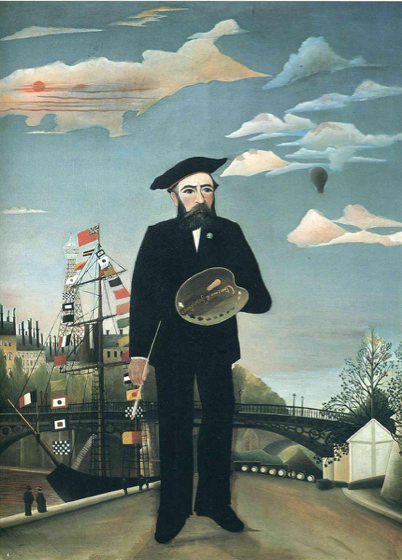 Douanier Rousseau, Autoportrait depuis L'ile Saint Louis